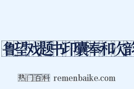 鲁望戏题书印囊奉和次韵是什么意思的图片